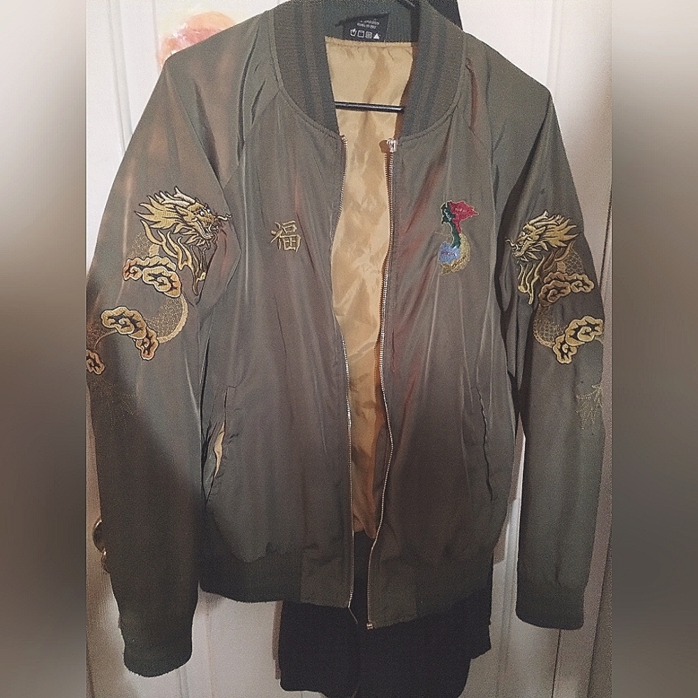 Vintage Souvenir Vietnam Satin Bomber Jacket